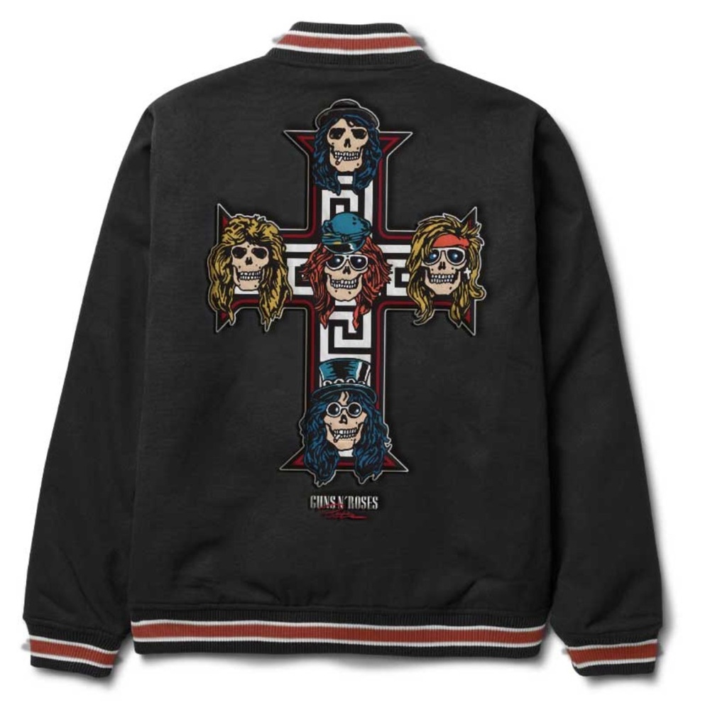 PRIMITIVE x GUNS N' ROSES - Cross Varsity Jacket - Black XL Men's